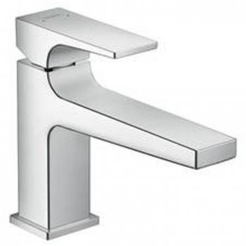 Hansgrohe Metropol 100 Brushed Nickel Single-Hole Bathroom Faucet with Lever Handle, 1.2 GPM
