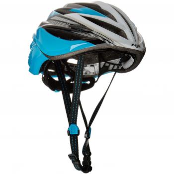 Met Forte Casco de Ciclismo, Unisex Adulto, Blanco,Azul,Negro, 52-59 cm