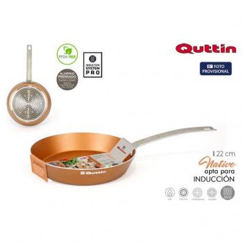 Sartén 22 Aluminio con recubrimiento de acero inoxidable para inducción Native Quttin