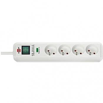 Multiprise Eco-Line 4 Tomas Blancas con Parafoudre 13500A y Cable de 1,4m