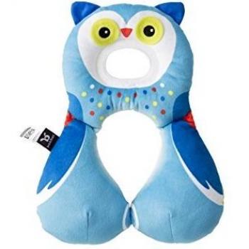 Ben Bat - Reposacabezas Coche Niño - Almohada Cervical Amigos de Viaje - Motivo Búho - Niños 1 a 4 años - Medidas 38.5 x 31 x 26 cm - Para Sillas de Auto - Soporta Cabeza y Cuello