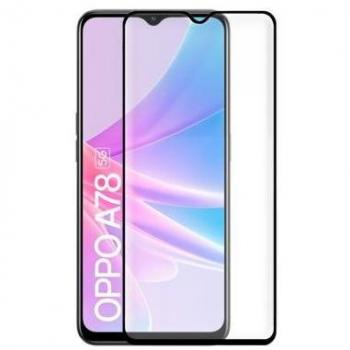 Protector de Pantalla 3D Cristal Templado Full Cover Negro para OPPO A78 5G