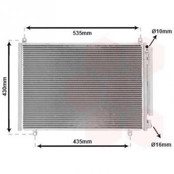 Condensador de aire acondicionado VAN WEZEL 52015703 con secador para SUZUKI