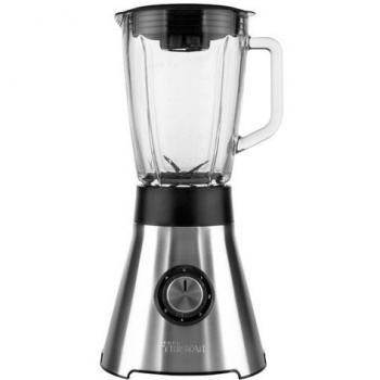 Tristar BL-4436 Batidora de Vaso, 850 W, 1.5 litros, Vidrio, 5 Velocidades, Negro, Acero Inoxidable
