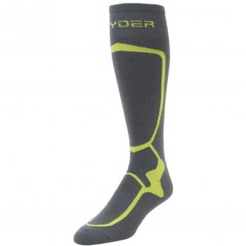Spyder Pro Liner Calcetines de Esquí, Hombre, Gris/Amarillo, L