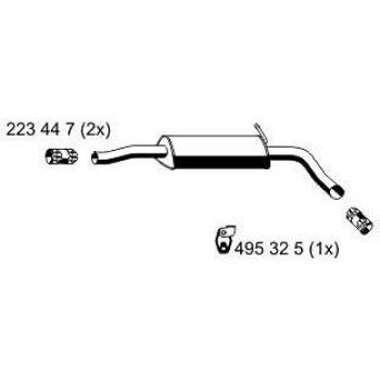 Silenciador Intermedio ERNST 645096 para Volkswagen Polo IV 3/5 Puertas