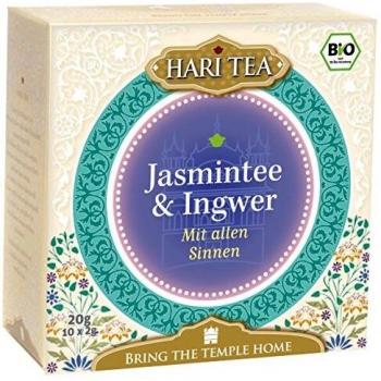 Hari Tea Mezcla de té de jazmín y jengibre orgánico, 20 g