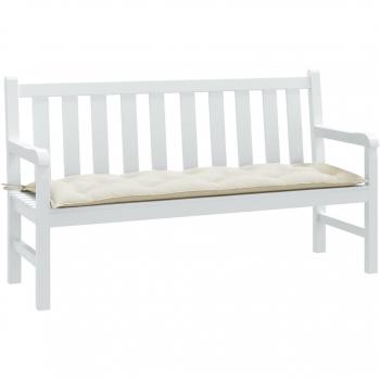 Garden Bench Cushion Cream Mélange 150x50x7 cm Fabric