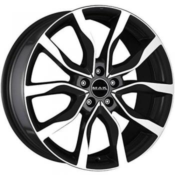 MAK tierras altas negro mecanizado cara 7 x 17 ET41 5 X 110 Hub Llantas de aleación de calibre 65.1
