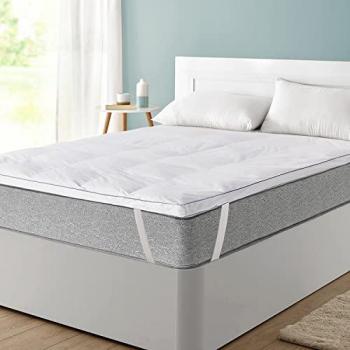 Topper Sobrecolchón Pikolin Home Kioto de Plumas 100% Natural, Transpirable, Grosor 7 cm, 180 x 200 cm - Máximo Confort y Acogida Extra Suave