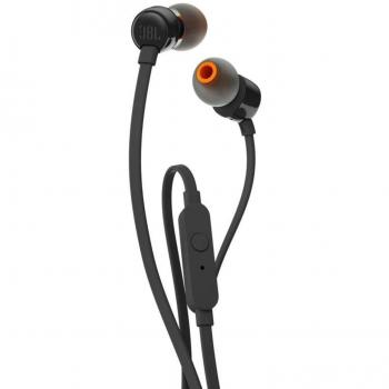 JBL T110 - Auriculares intraaurales con micrófono, Color Negro