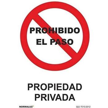 Normaluz RD41925 - Señal Propiedad Privada Aluminio 0,5 mm 30x40 cm con CTE, RIPCI