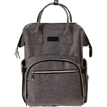 Bolsa de Cambio para Bebé - Mochila Gris - Gran Capacidad - Incluye Cambiador, 1 Pocket Isotérmico, Sujetadores para Cochecito y Pocket para Toallitas - 26x40x18cm