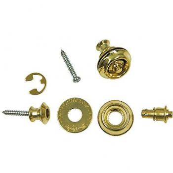 Dunlop Dual Design Brass Strap Lock Set