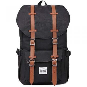 KAUKKO Mochilas Tipo Casual Compartimento para 15 Portátil 22 litros Negro
