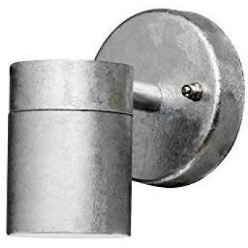 Aplique de exterior Konstsmide Modena, 1 luz, color acero, moderno de plumón galvanizado, IP44