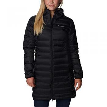 Columbia Women's Lake 22™ II Long Hooded Down Jacket Black - Size L