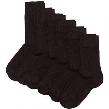 Marca Amazon - Hikaro - Calcetines para mujer, pack de 6 pares, negro