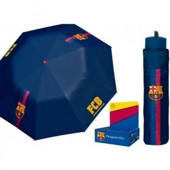 Perletti - Paraguas blaugrana hombre con fantasia F.C. Barcelona - plegable y antiviento - Manual