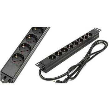 Phasak Regleta 19 8 Tomas 16A 3500W 250V Negro 1.5m