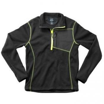 Sudadera de Punto con Media Cremallera Mascot Reims Negra (M)