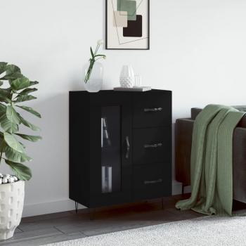 Armario aparador de madera multicapa negro 69,5x34x90 cm