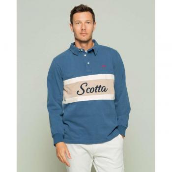 Polo Scotta Trico - Hombre color azul manga larga