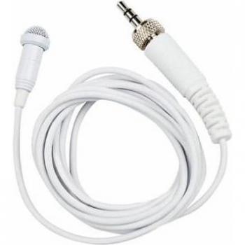 Tascam TM-10LW White Omnidirectional Lavalier Microphone with Screw Lock Connector
