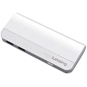 Lumsing® 10400mAh Batería externa portátil ultra delgada, Energía móvil, 2 puertos de Cargador 5V/1A,5V/2.1A para Smartphones  iPhone 6s plus / 6 plus / 6s / 6 / 5s / 5, iPad, iPod, Samsung, Tablet PC, HTC, MP3, MP4, PSP, GoPro, GPS y otros dispositi