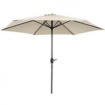 Parasol de Aluminio Beige con ventilación para terraza de 270 cm - LOLAhome