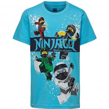 LEGO Wear Niños Boy Ninjago Cm-50227 - T-Shirt Camiseta Not Applicable, Turquesa