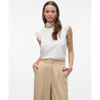 Vero Moda Women's Short Sleeve Cut-Out Design Blouse - Emily Top