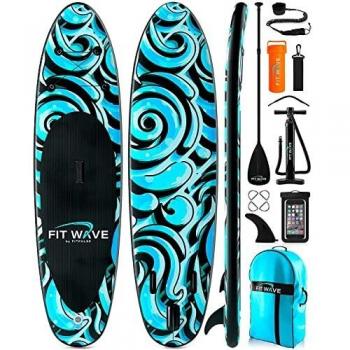Tabla Paddle Surf Hinchable 305 cm - Tablas Hinchables de Paddle Surf Tabla Surf Hinchable con Remo Paddle Surf Ajustable Bomba Paddle Surf Mochila Reparación Kit Leash de Surf Bolsa Impermeable
