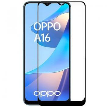 Protector de Pantalla Cristal Templado 3D Completo Negro para Oppo A16 / A16S / A54S
