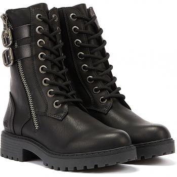 Blowfish Malibu Rissi Women's Black Lace-Up Ankle Boots