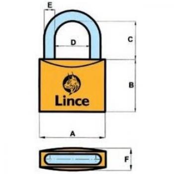 Candado lince Arco Corto 30030