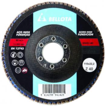 Bellota 50512120 disco laminas base fibra de vidrio desbaste inoxmetalagresivocorindon az120115mm