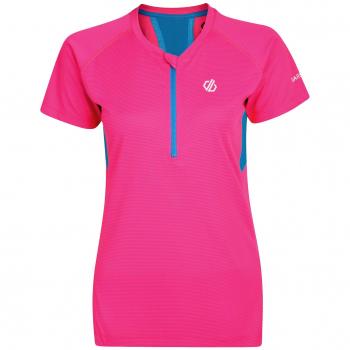Dare 2b Jersey - Camiseta Deportiva Ligera para Mujer, Mujer, Color Cyber Pink, tamaño XL