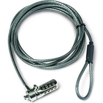 Candado de Seguridad Combinación Pro para Notebook Dicota - Cable Antirrobo de Acero Inoxidable 2 m, Color Negro