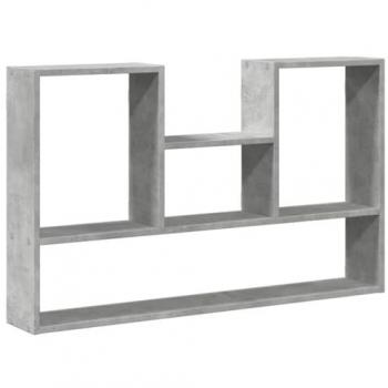 Estantería de pared madera ingeniería gris hormigón 99x15x60 cm