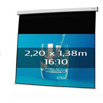 Pantalla de Proyección Eléctrica Kimex 2.20x1.38m Formato 16:10