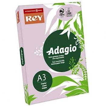 Paquete de 500 hojas de papel A3 80g color malva pálido Adagio
