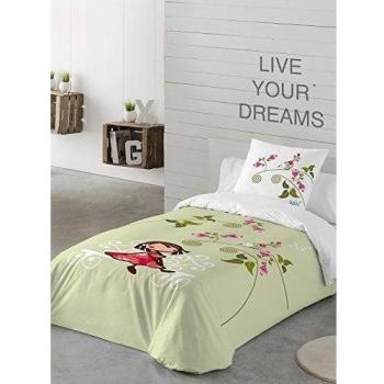 Igüi Home Juego de Funda Nórdica Niña Banco Verde Cama 105 / 120