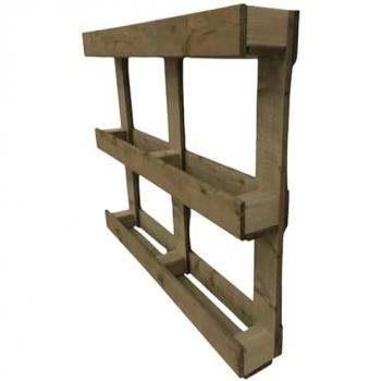 Huerto Urbano Vertical de Pared Estilo Palet - Madera Tratada para Exterior (120x80x15 cm) - Ideal para Espacios Reducidos