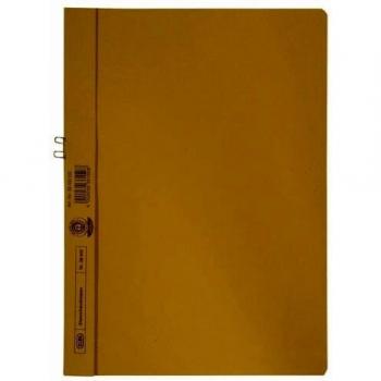 Carpeta con clip A4 sin tapa frontal, Manilakarton 250 g/m², capacidad para 10 hojas, color amarillo