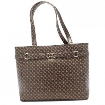 Guess Micro Logo Arlena Shopping Bag, Brown, Female, Size: ONE SIZE