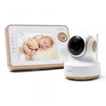 Availand Follow Baby - Vigilabebés, Cámara Motorizada Orientable, Pantalla LCD inalámbrica de 3,5, Batería Interna, Función Auto-Scan, Visión Nocturna