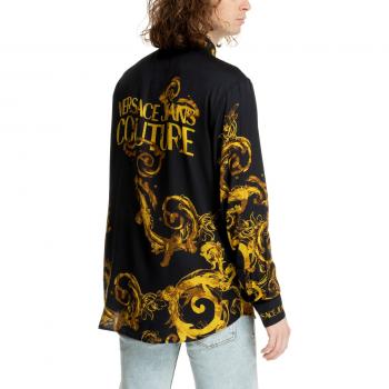 Versace Jeans Couture Mens Casual Shirt Black SS24 Multicolor Size S