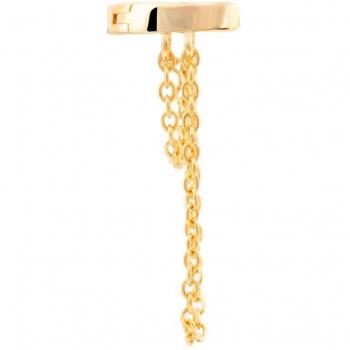 Ear Candy - Piercing de aro Nadine bañado en oro amarillo 18k con detalles en plata 925