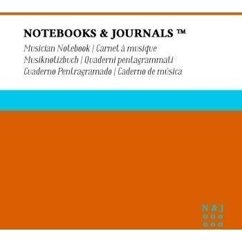 Cuaderno de Música Notebooks & Journals, Extra Large, Naranja, Tapa Blanda: